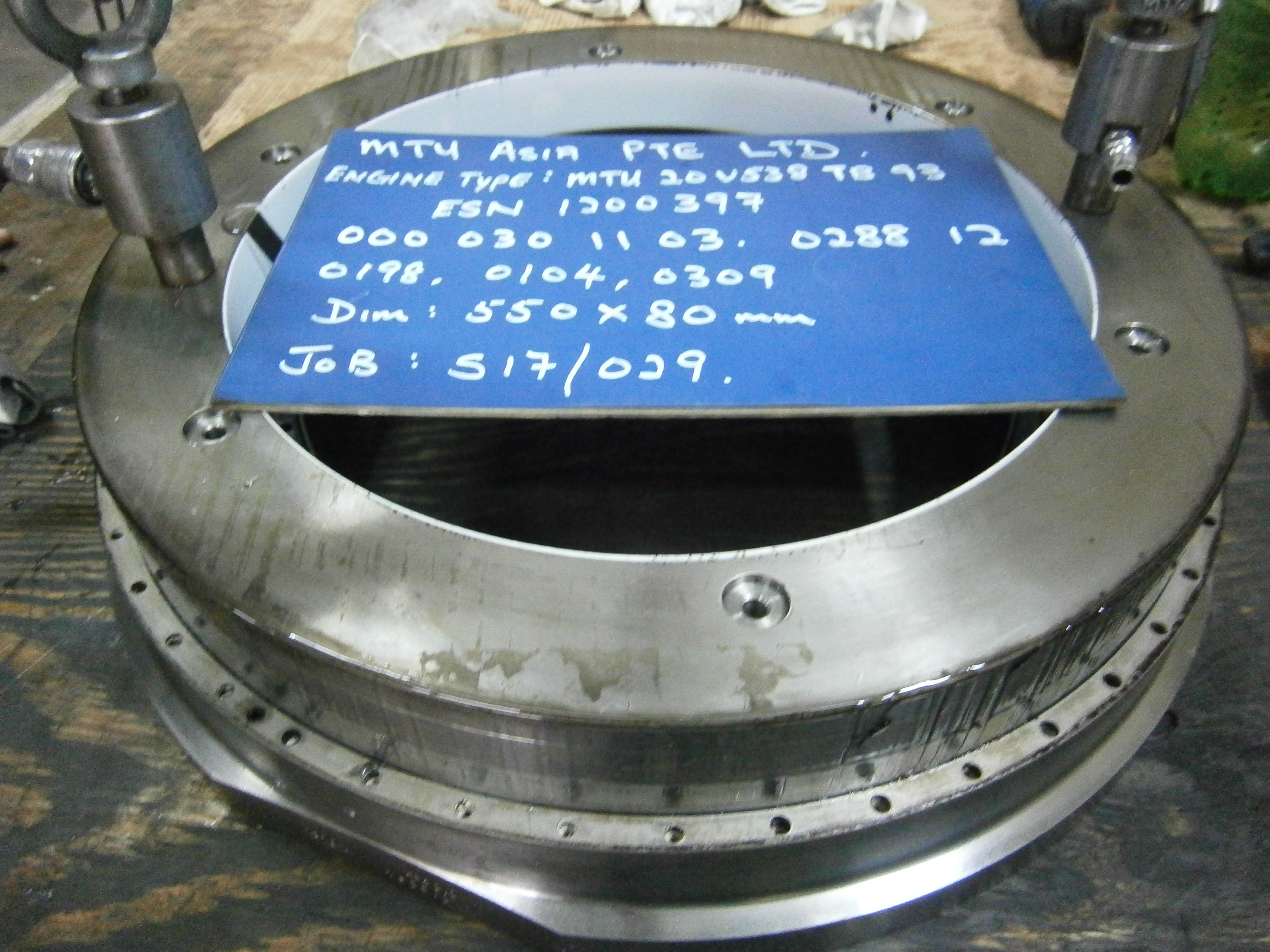 Remanufacturing of viscous vibration dampers for MTU 20 V 538 TB 93