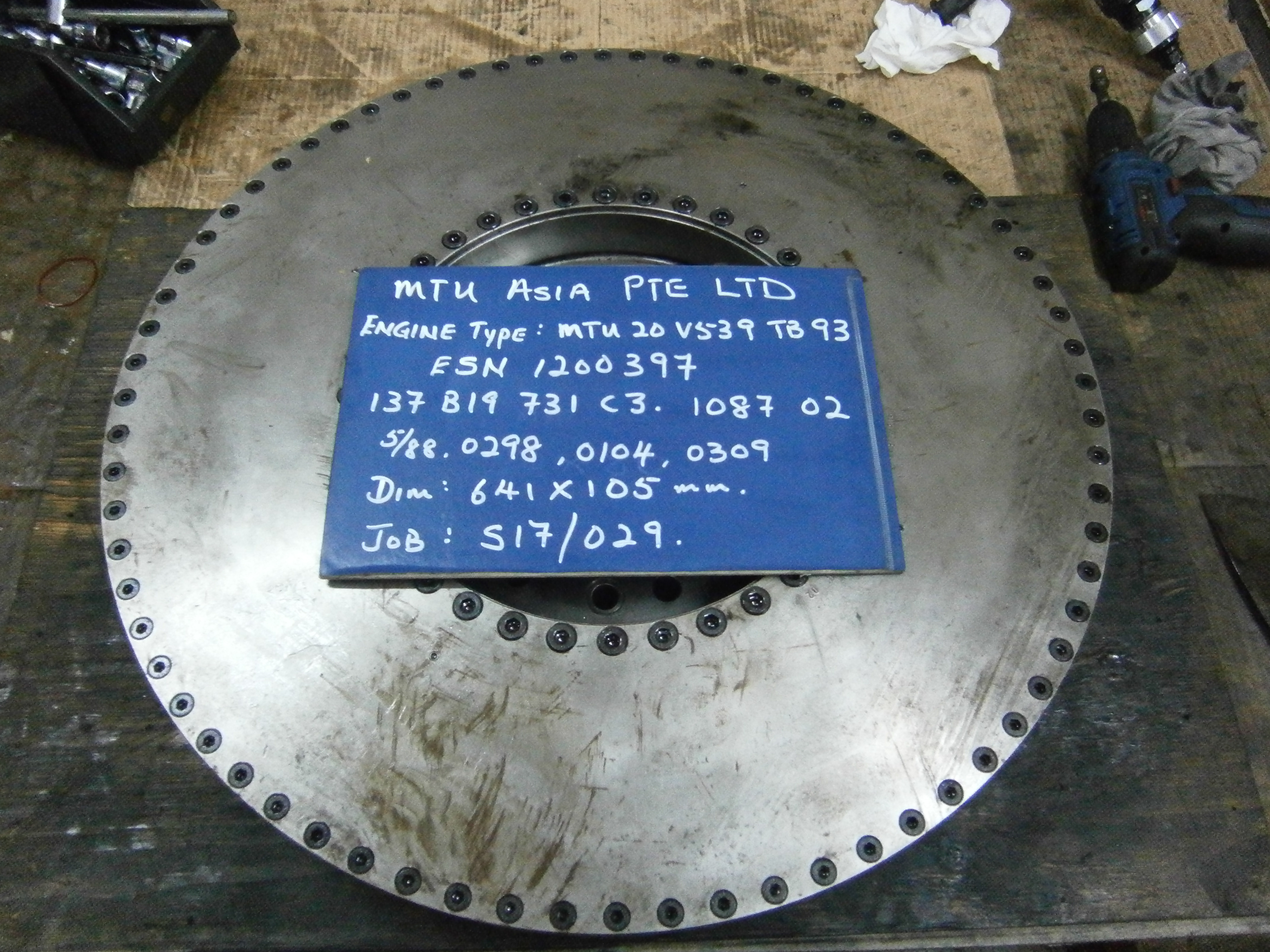 Remanufacturing of viscous vibration dampers for MTU 20 V 538 TB 93