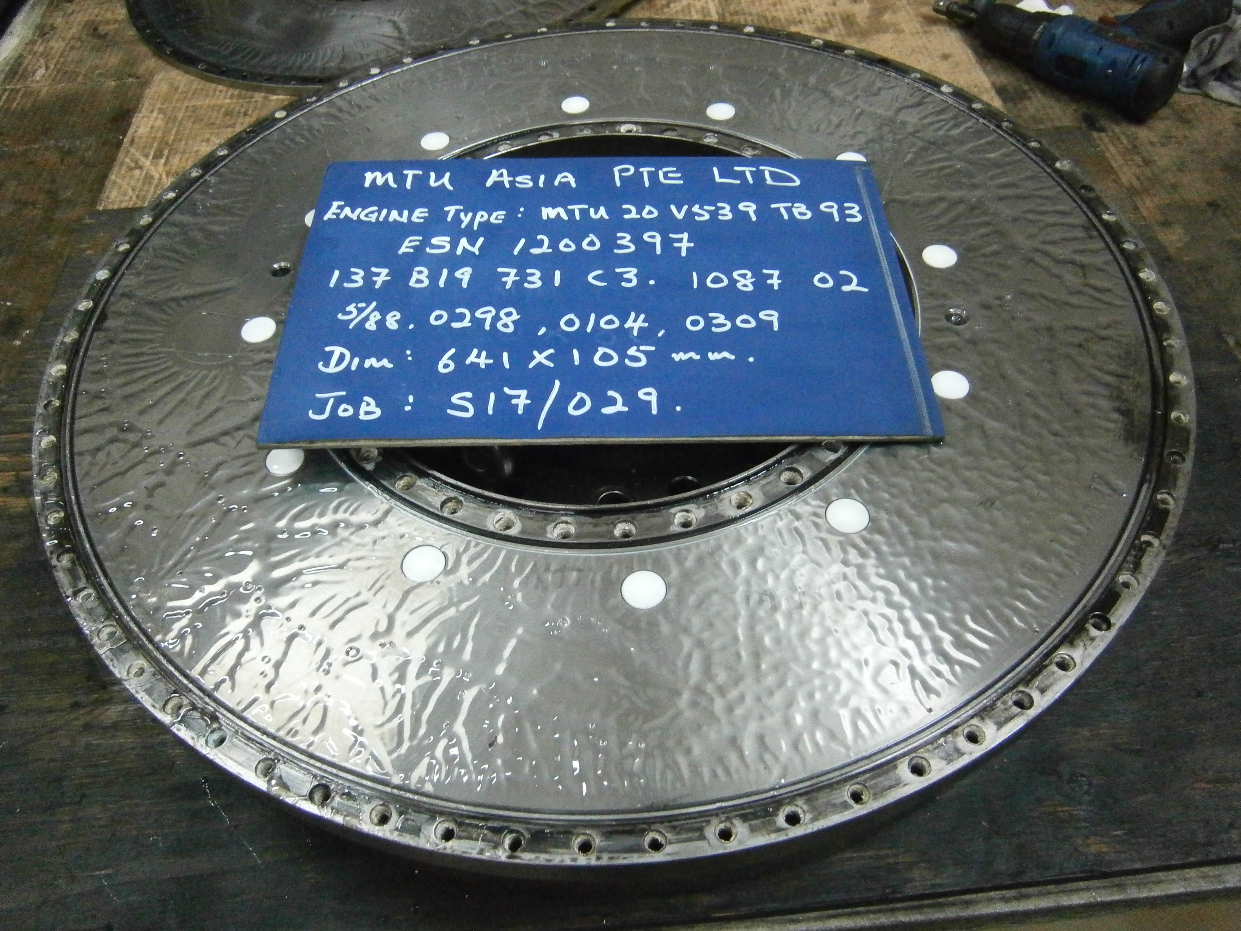 Remanufacturing of viscous vibration dampers for MTU 20 V 538 TB 93