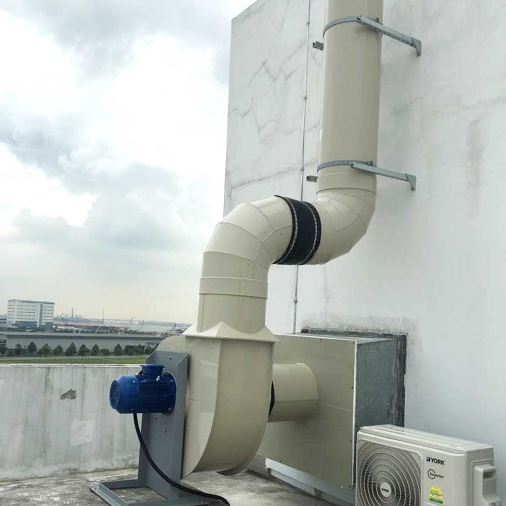 Exhaust Ducting Works (PVC, Polypropylene or Galvanized Steel